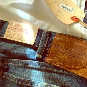 Men’s Ralph Lauren Denim & Supply blue jeans.